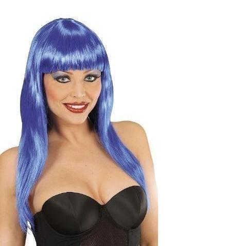 PELUCA VOGUE LARGA LISA AZUL