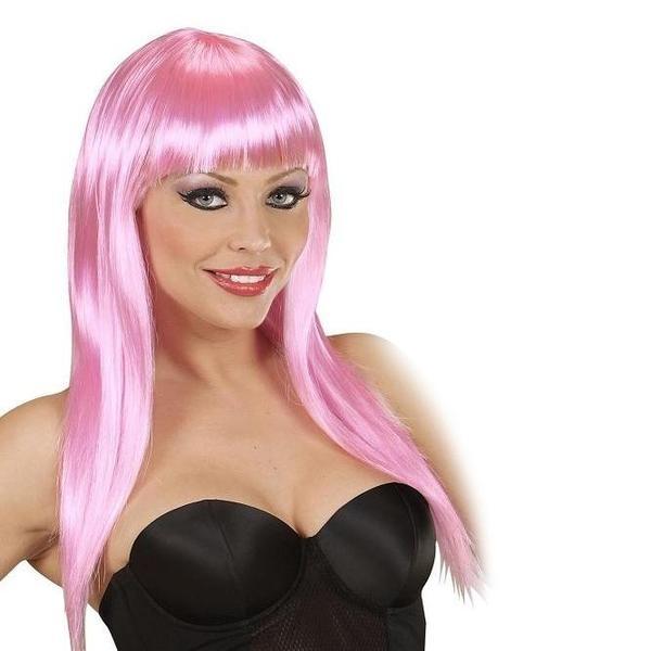 PELUCA VOGUE LARGA LISA ROSA