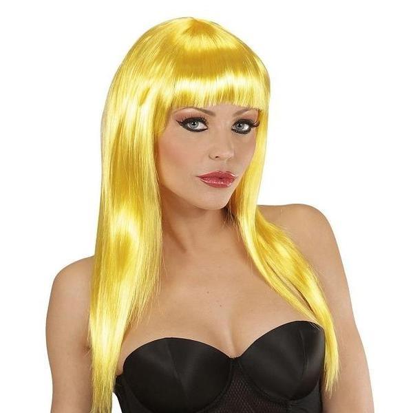 PELUCA VOGUE LARGA LISA AMARILLA