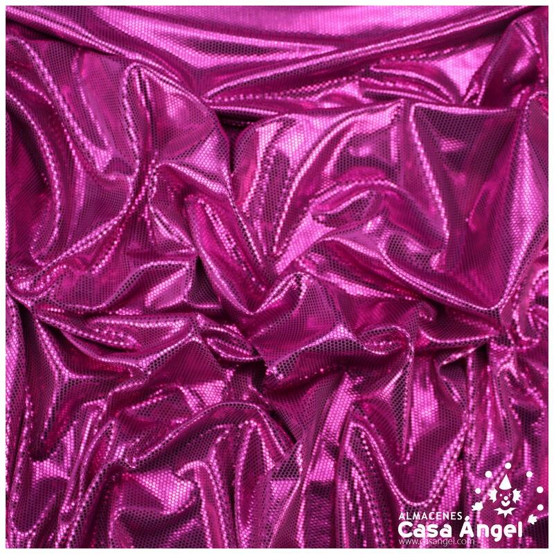 PUNTO DE LYCRA FUCSIA CON MICROPUNTOS 150cm