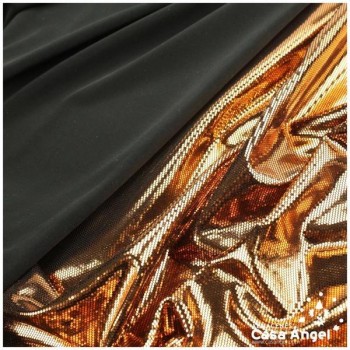 PUNTO DE LYCRA DORADO CON MICROPUNTOS 150cm