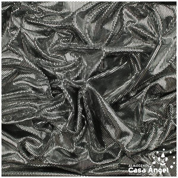 PUNTO DE LYCRA PLATA CON MICROPUNTOS 150cm