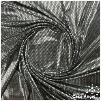 PUNTO DE LYCRA PLATA CON MICROPUNTOS 150cm
