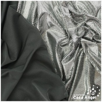 PUNTO DE LYCRA PLATA CON MICROPUNTOS 150cm
