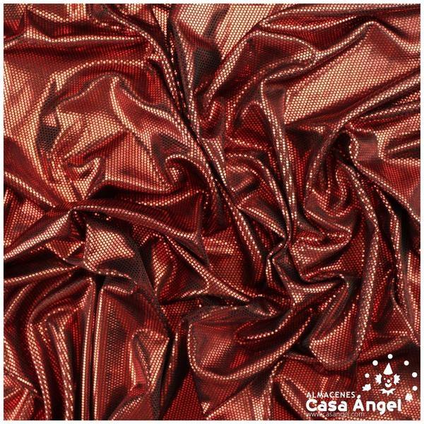 PUNTO DE LYCRA ROJO CON MICROPUNTOS 150cm