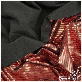 PUNTO DE LYCRA ROJO CON MICROPUNTOS 150cm