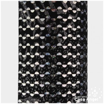 LYCRA NEGRA ESTAMPADA CON LENTEJUELAS SERIE SHINE 150cm