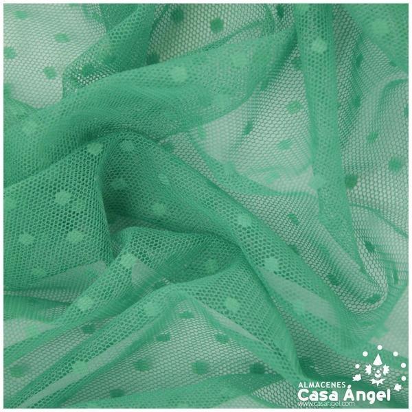 TUL CON TOPO PLUMETI VERDE ANDALUCÍA SERIE EDNA 150cm