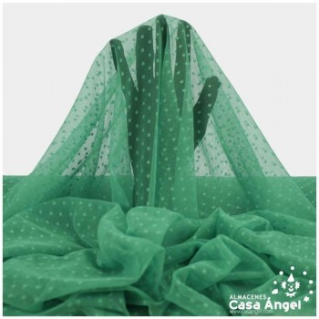TUL CON TOPO PLUMETI VERDE ANDALUCÍA SERIE EDNA 150cm