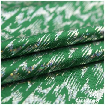 LYCRA VERDE ESTAMPADA DE MANCHAS IRISADAS SERIE VENICE 150cm