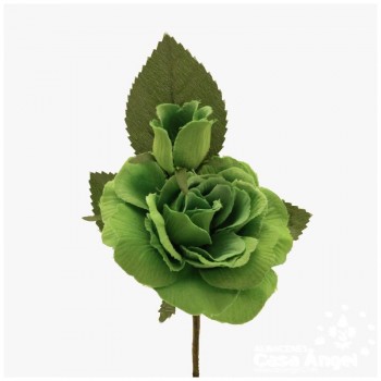 RAMILLETE FLOR DOS ROSITAS FLAMENCAS 16cm