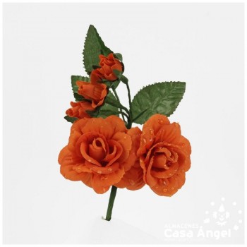 RAMILLETE DE FLORES ARTIFICIALES EFECTO AGUA 15cm