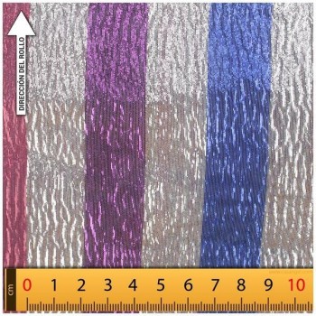 LAMÉ DE RALLAS SOBRE PLATA SERIE VELASCO 140cm