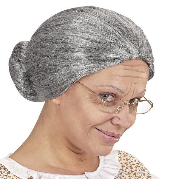PELUCA ABUELA CON MOÑO EN CAJA