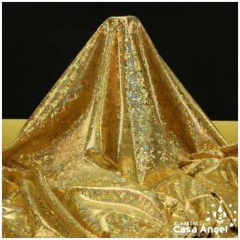 LICRA ORO ESTAMPADO TORNASOL DE SERPIENTE SERIE MIYA 150cm