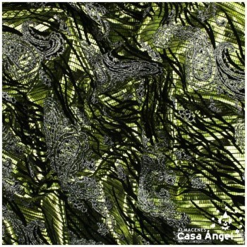 LYCRA VERDE PISTACHO FLOCADA CON GLITTER SERIE YLENIA 150cm
