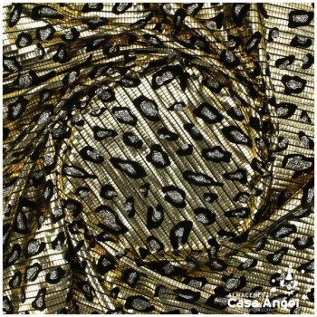 LYCRA ORO FLOCADA CON GLITTER SERIE YLENIA ANIMAL 150cm