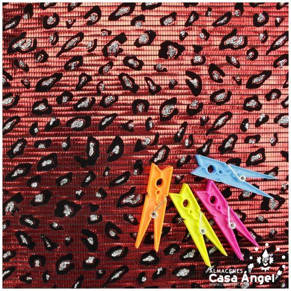 LYCRA ROJA FLOCADA CON GLITTER SERIE YLENIA ANIMAL 150cm