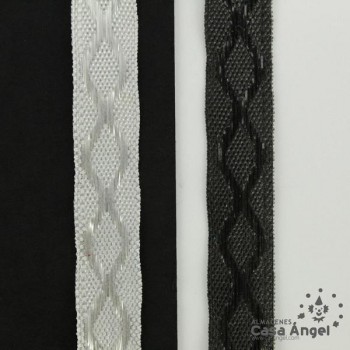 CINTA JACQUARD TAPACOSTURAS MOTIVO REJILLA 1cm
