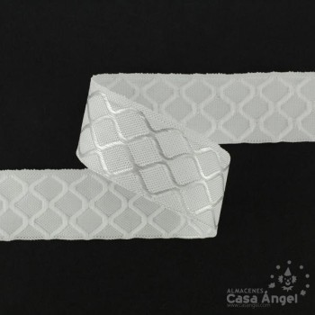 PASAMANERÍA JACQUARD TAPACOSTURAS MOTIVO REJILLA 25cm