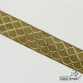 PASAMANERÍA JACQUARD TAPACOSTURAS MOTIVO REJILLA 25cm
