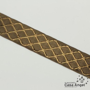 PASAMANERÍA JACQUARD TAPACOSTURAS MOTIVO REJILLA 25cm