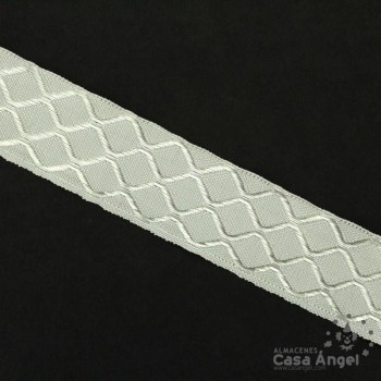 PASAMANERÍA JACQUARD TAPACOSTURAS MOTIVO REJILLA 25cm