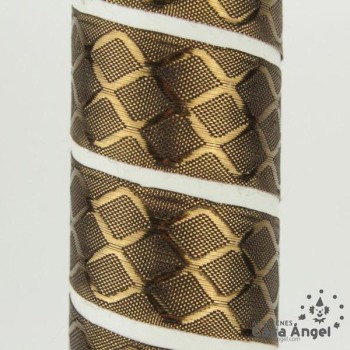 PASAMANERÍA JACQUARD TAPACOSTURAS MOTIVO REJILLA 25cm