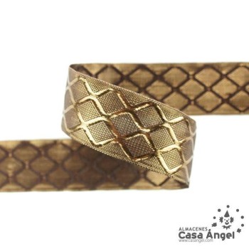 PASAMANERÍA JACQUARD TAPACOSTURAS MOTIVO REJILLA 25cm
