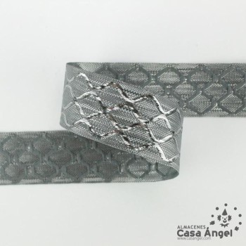 PASAMANERÍA JACQUARD TAPACOSTURAS MOTIVO REJILLA 25cm