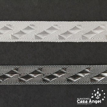 CINTA JACQUARD TAPACOSTURAS MOTIVOS DIAGONALES 11mm