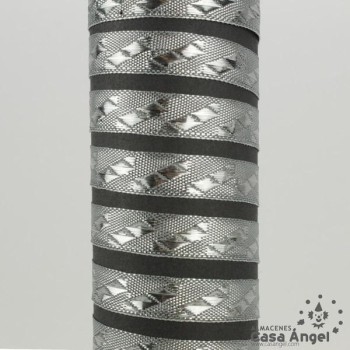 PASAMANERÍA JACQUARD TAPACOSTURAS MOTIVO DIAGONALES 25mm