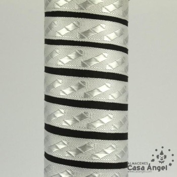 PASAMANERÍA JACQUARD TAPACOSTURAS MOTIVO DIAGONALES 25mm