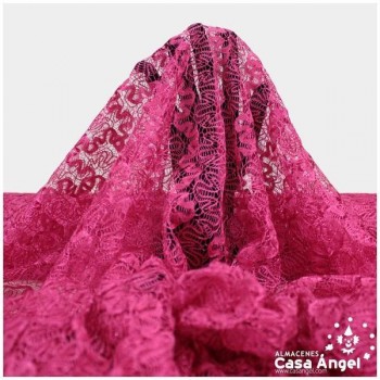 ENCAJE DE LYCRA FUCSIA CON PURPURINA SERIE ADUNA 150cm