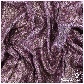 TELA CON PURPURINA MALVA SERIE SNAKE 150cm