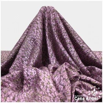 TELA CON PURPURINA MALVA SERIE SNAKE 150cm