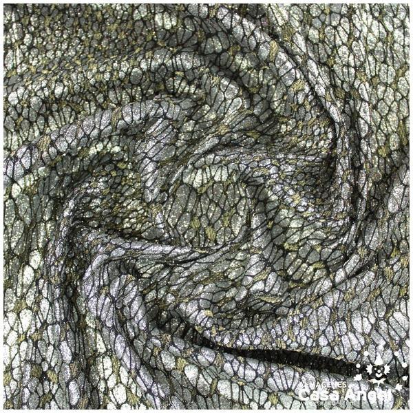 TELA CON PURPURINA PLATA SERIE SNAKE 150cm