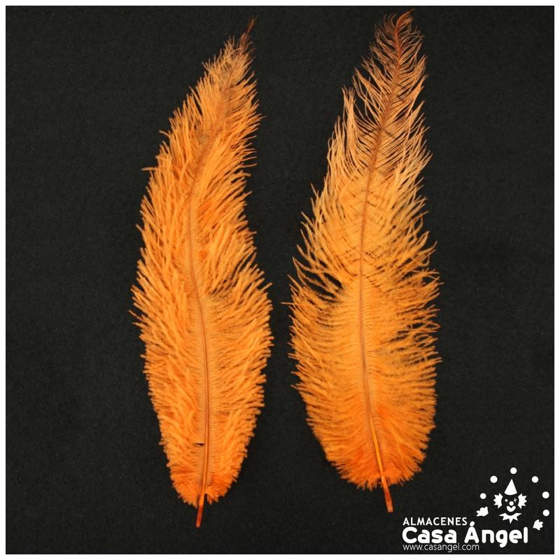 PLUMA DE AVESTRUZ CHICK NARANJA 35cm