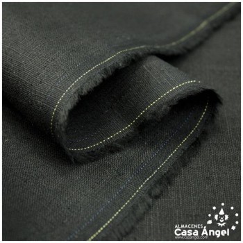 TELA DE LINO TINTADO NEGRO 100% RAMIO SERIE NOK 138cm