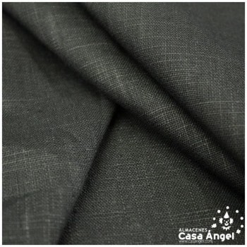 TELA DE LINO TINTADO NEGRO 100% RAMIO SERIE NOK 138cm