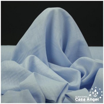 TELA DE LINO TINTADO CELESTE 100% RAMIO SERIE NOK 138cm
