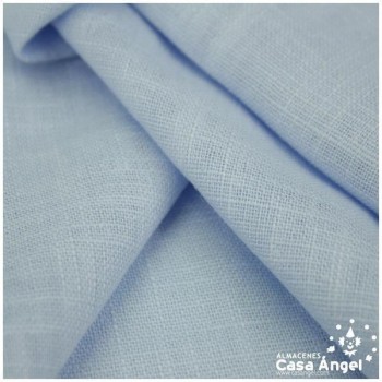 TELA DE LINO TINTADO CELESTE 100% RAMIO SERIE NOK 138cm