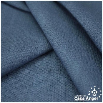 TELA DE LINO TINTADO AZUL 100% RAMIO SERIE NOK 138cm
