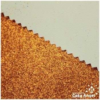 LONETA PLASTIFICADA CON ESCARCHA COBRE SERIE ZOCO 150cm