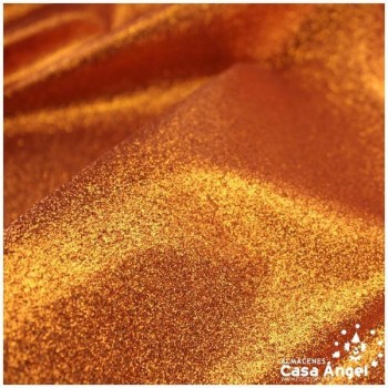 LONETA PLASTIFICADA CON ESCARCHA COBRE SERIE ZOCO 150cm