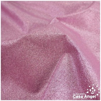 LONETA PLASTIFICADA CON ESCARCHA ROSA SERIE ZOCO 150cm