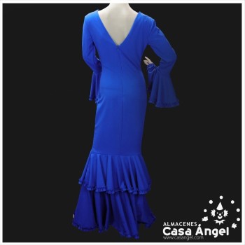 TRAJE DE FLAMENCA DE PUNTO COLOR AZUL