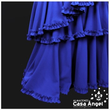 TRAJE DE FLAMENCA DE PUNTO COLOR AZUL