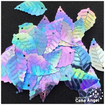 LENTEJUELAS PAIET HOJAS 2x1cm TROQUELADAS BOLSA 5gr