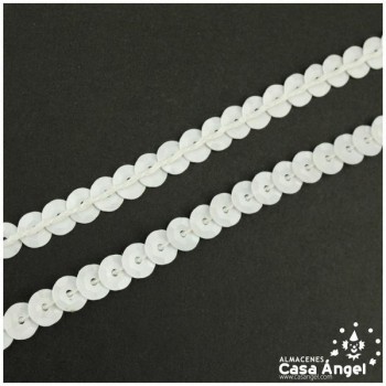 LENTEJUELA CONTINUA CUBETA BLANCO SÓLIDO 6mm